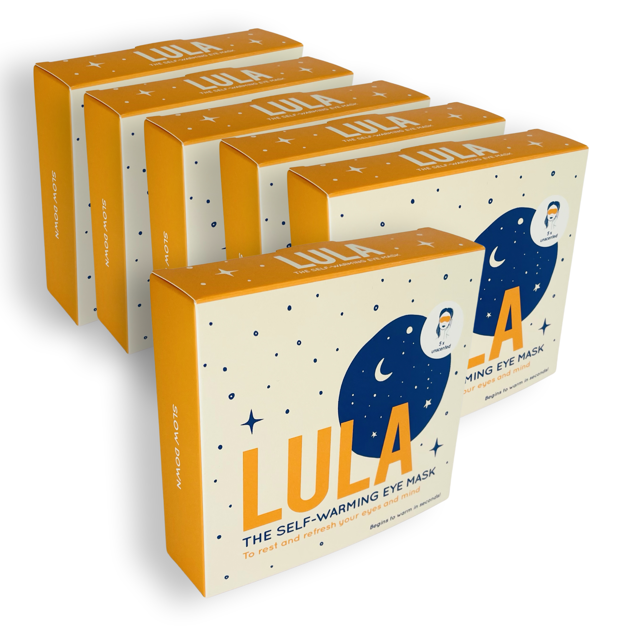 BUNDLE OF 6: UNSCENTED SELF-WARMING EYE MASK (6 BOXES, 5 MASKS PER BOX)