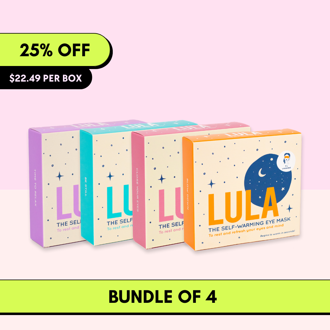 BUNDLE OF 4: ROSE, JASMINE, LAVENDER & UNSCENTED SELF-WARMING EYE MASK (4 BOXES, 5 MASKS PER BOX)